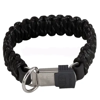 Sprenger Paracord световозвращающий ошейник, черный, Sprenger Paracord