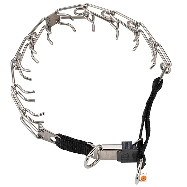 Строгий удлинённый ошейник для собак Sprenger Ultra-Plus Training Collar, ClicLock, нержавеющая сталь — фото 1