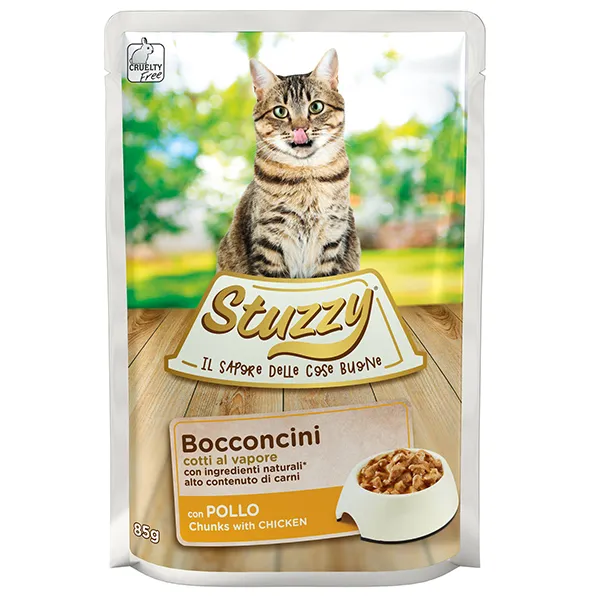 Stuzzy Cat Chicken ШТУЗІ КУРКА в соусі консерви для котів, вологий корм, пауч 85г — фото 1