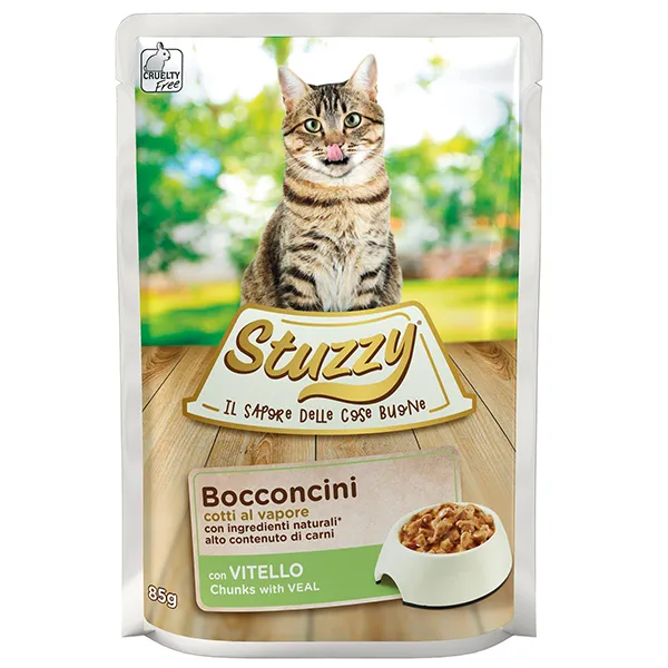 Stuzzy Cat Veal ШТУЗІ ТЕЛЯТИНА в соусі консерви для котів, вологий корм, пауч 85г — фото 1