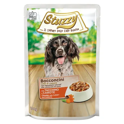 Stuzzy Dog Turkey Carrot ШТУЗІ ІНДИЧКА МОРКВА в соусі консерви для собак, вологий корм, пауч 100г