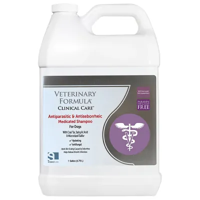 Veterinary Formula CC Antiparasitic & Antiseborrheic Shampoo ВЕТЕРИНАРНА ФОРМУЛА АНТИПАРАЗИТАРНИЙ та АНТИСЕБОРЕЙНИЙ шампунь з дьогтем, сіркою, саліциловою кислотою для собак