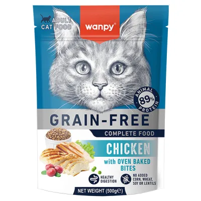 Сухий беззерновий корм для котів Wanpy Adult Cat Grain Free Chicken ВАНПІ