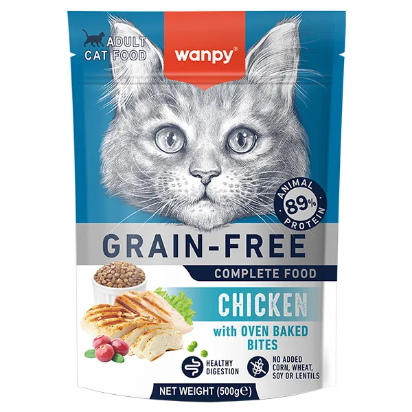Сухий беззерновий корм для котів Wanpy Adult Cat Grain Free Chicken ВАНПІ — фото 1