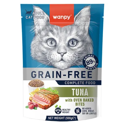 Сухий беззерновий корм для котів Wanpy Adult Cat Grain Free Tuna ВАНПІ