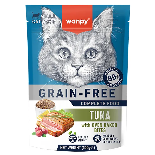 Сухий беззерновий корм для котів Wanpy Adult Cat Grain Free Tuna ВАНПІ — фото 1