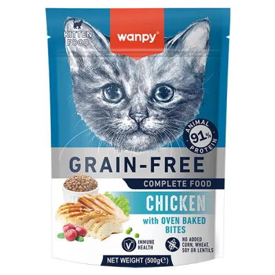 Сухий корм для кошенят беззерновий, курка, Wanpy Kitten Grain Free Chicken