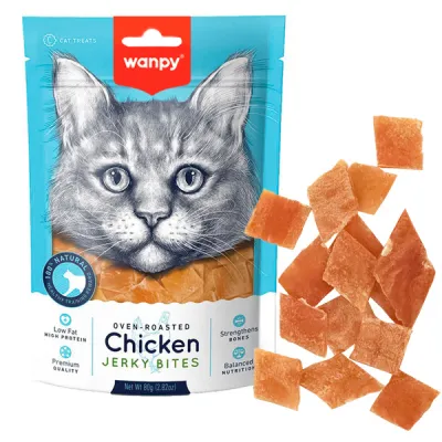 Wanpy Chicken Jerky Bites ВАНПІ ШМАТОЧКИ КУРЯЧІ В’ЯЛЕНІ ласощі для котів