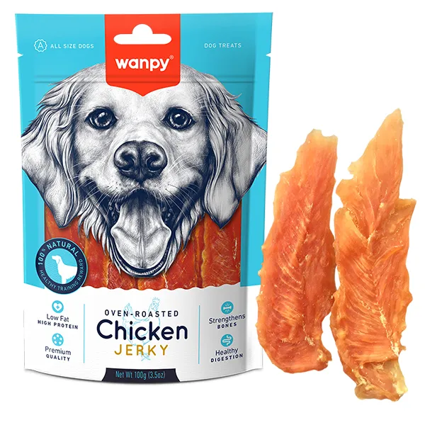 Ласощі для собак, филе куриное вяленое, Wanpy Chicken Jerky — фото 1