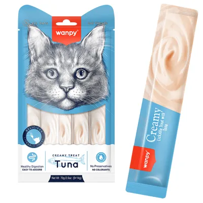 Wanpy Кремовые лакомства для кошек с тунцом, Wanpy Creamy Lickable Treats Tuna