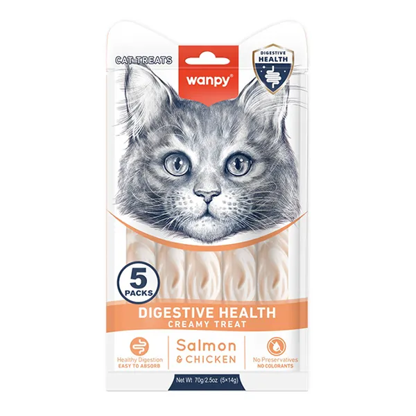 Функциональные жидкие лакомства для кошек Wanpy Digestive Health — фото 1