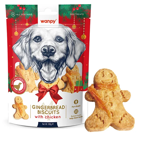 Wanpy Gingerbread Biscuits with Chicken ВАНПІ ІМБИРНИЙ ПРЯНИК З КУРКОЮ ласощі для собак — фото 1