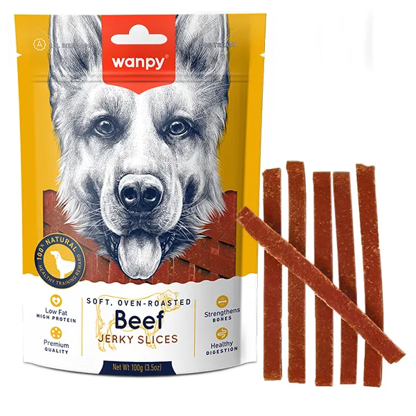Wanpy Soft Beef Jerky Slices лакомство для собак с говядиной и уткой Wanpy — фото 1