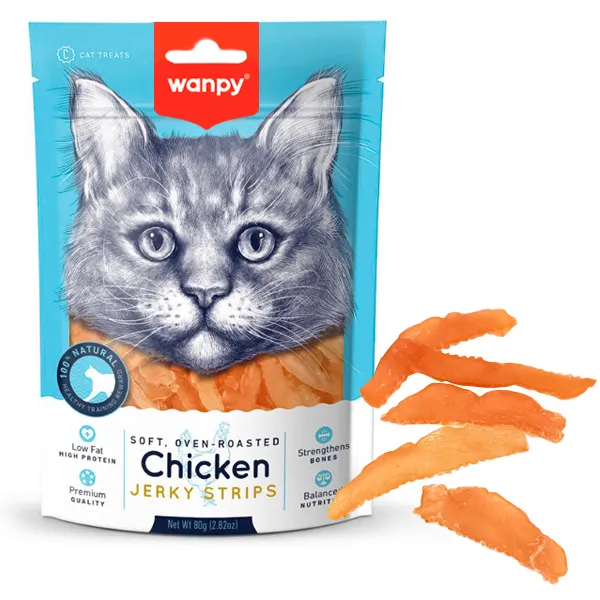 Wanpy Soft Chicken Jerky Strips лакомство для кошек с курицей Wanpy — фото 1