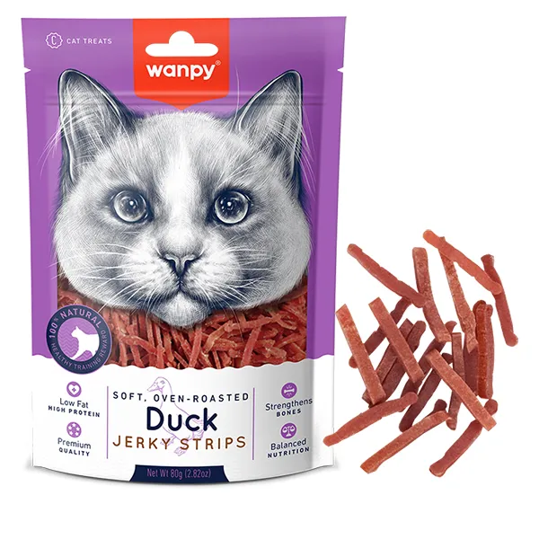 Лакомство для котов утиные вяленые полоски Wanpy Soft Duck Jerky Strips — фото 1