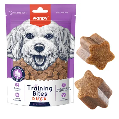 Дрессировочное лакомство для собак кусочки с уткой Wanpy Training Bites