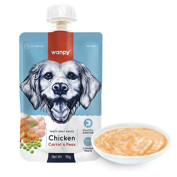 Wanpy Chicken Carrot & Pea ВАНПІ КРЕМ-ПЮРЕ КУРКА З МОРКВОЮ рідкий корм для собак — фото 1
