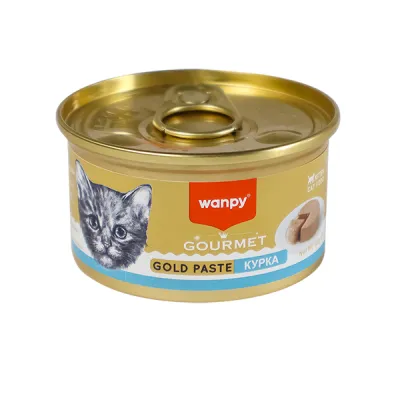 Паштет консерви для кошенят, курка, Wanpy Gourmet Gold Paste Chicken