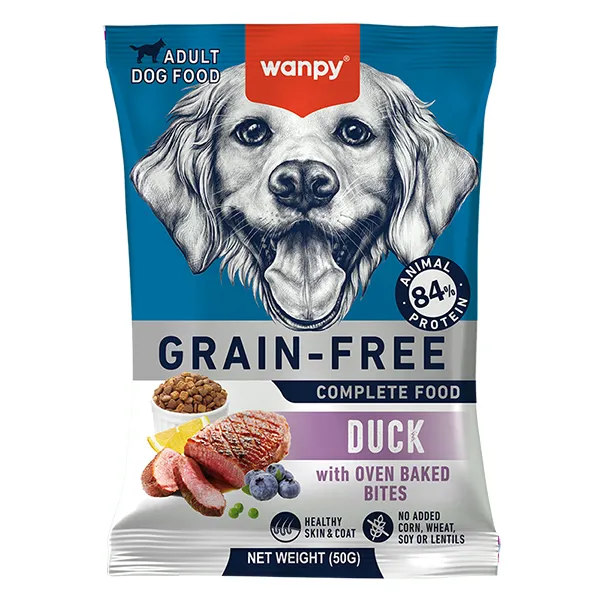 Сухой беззерновой корм для собак Wanpy Grain Free Duck, утка, 50 г — фото 1