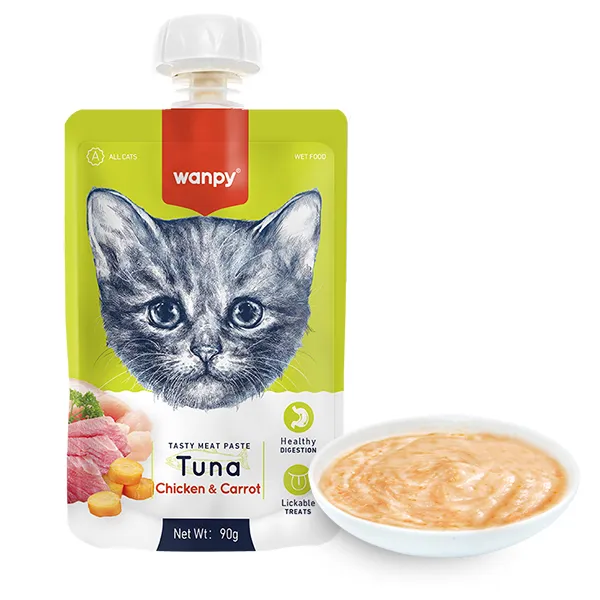 Wanpy Tuna Chicken & Carrot крем-пюре жидкий корм для кошек — фото 1