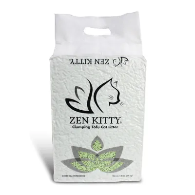 Наповнювач для котячого туалету, грудкувальний тофу, ZenKitty Clumping Tofu Green Tea