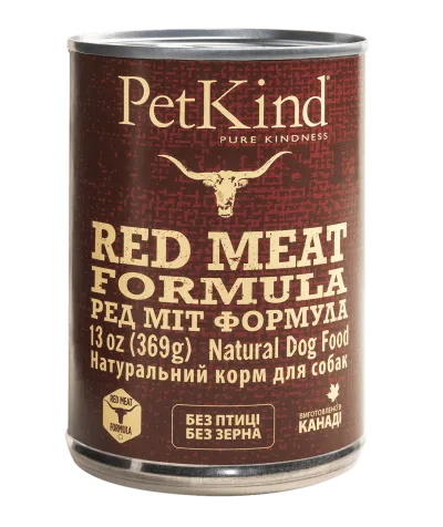 Влажный корм для собак PetKind Red Meat Formula с говядиной, рубцом, ягненком
