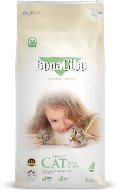 Сухий корм для котів BonaCibo Adult Cat Lamb & Rice
