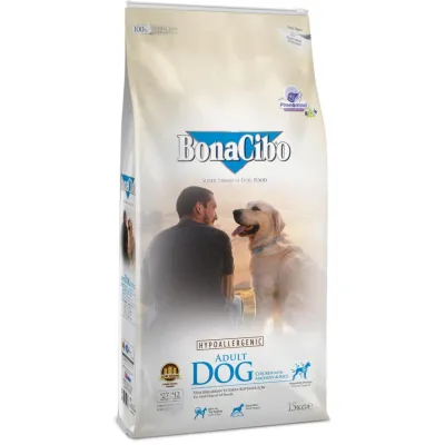 Сухий корм для собак BonaCibo Adult Dog Chicken & Rice with Anchovy