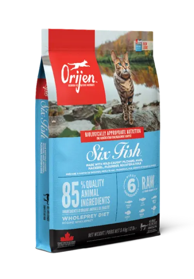 Сухий корм для котів ORIJEN 6 Fish Cat & Kitten