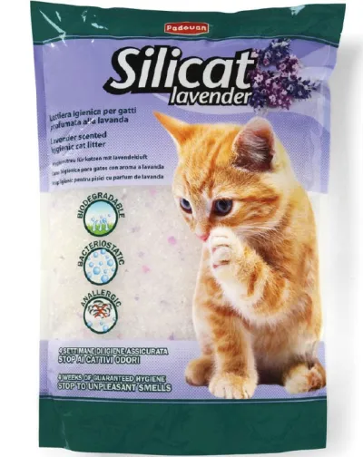 Силікагелевий наповнювач для котячих туалетів Padovan Silicat Lavender