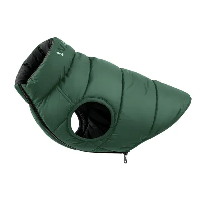 Куртка для собак WAUDOG Re-clothes двусторонняя, из переработанного полиэстера, A 38-40, B 63-66, C 39-42, изумрудный